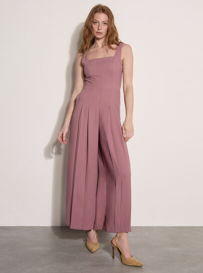 Crepe Wide-Leg Jumpsuit