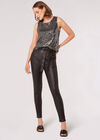 Sequin Shell Top, Black, large