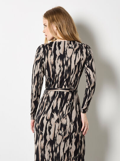 Brushstroke Knitted Midi Dress