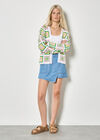Pastel Floral Crochet Cardigan, Yellow, large