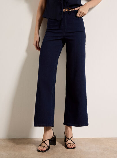 Zara Wide-Leg Elastic Jeans