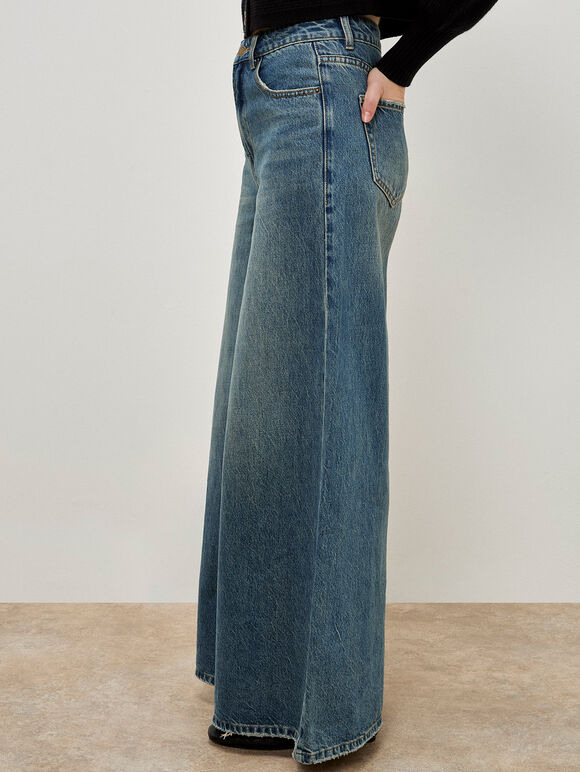 Zoe Palazzo Jeans, Blue, large