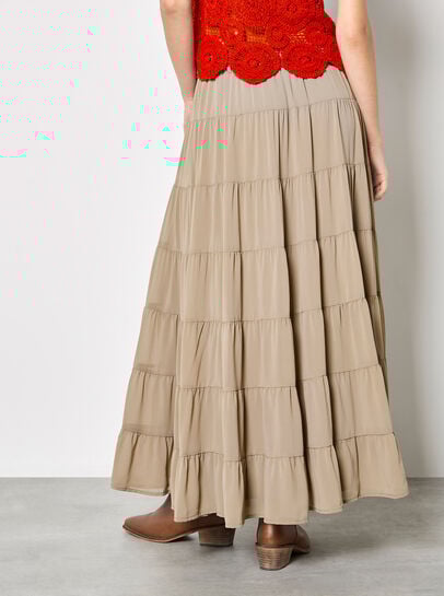Chiffon Tiered Maxi Skirt