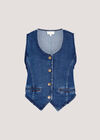 Denim Waistcoat, Blue, large