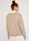 Diamond Knit Jumper, Stone, large