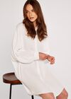 Shirt Dress, White, large