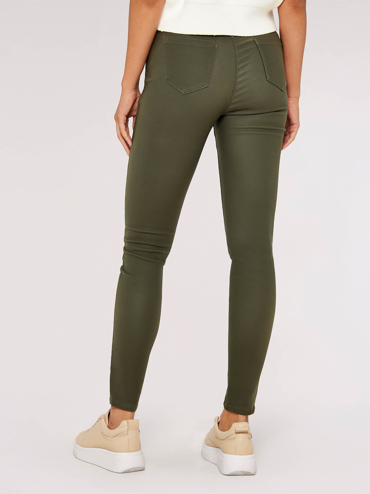 Mid rise khaki skinny jeans online