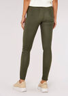 Sienna Coated Skinny Jeans, Khaki, large