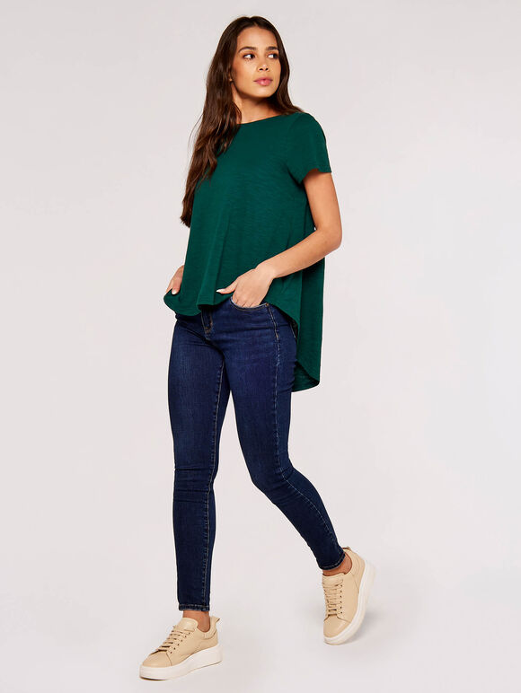 Oversize High-Low Top, Green, large