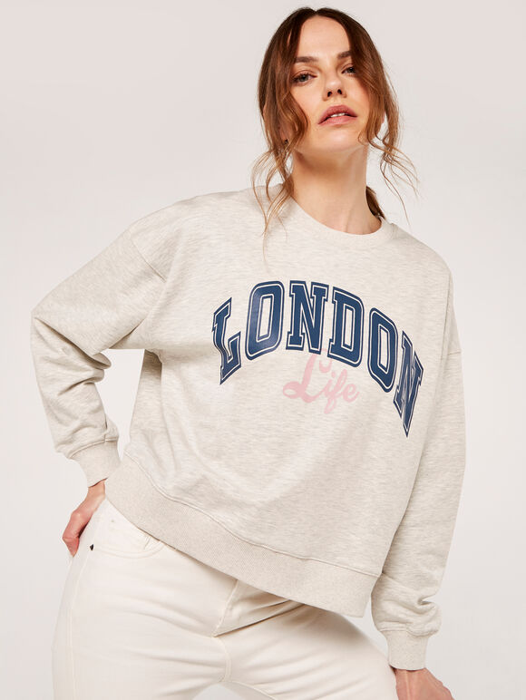 London Life Sweatshirt, Light Grey / Silver, large