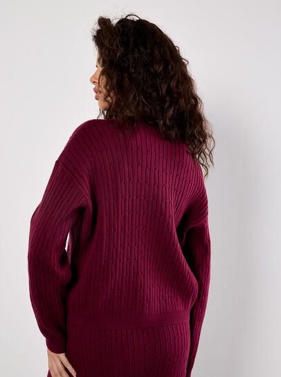 Fine Knit Cable Jumper