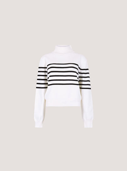 Mock Neck Stripe Jumper