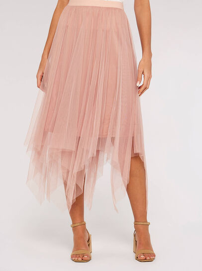 Tulle Hanky Midi Skirt