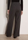 Wide-Leg Woven Tailored Trousers, Dark Grey/Charcoal, large