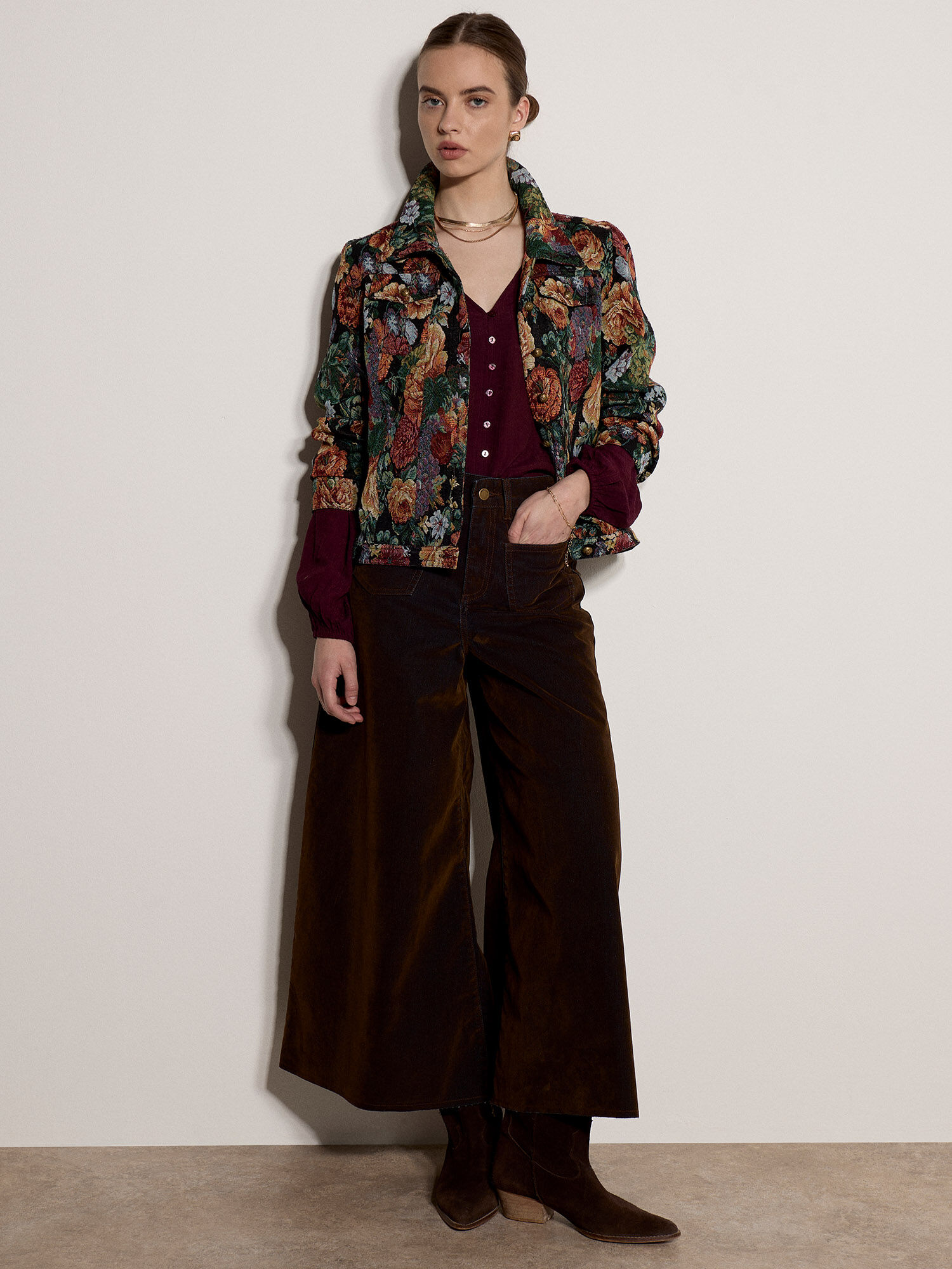 Floral Tapestry Jacket | Apricot Clothing