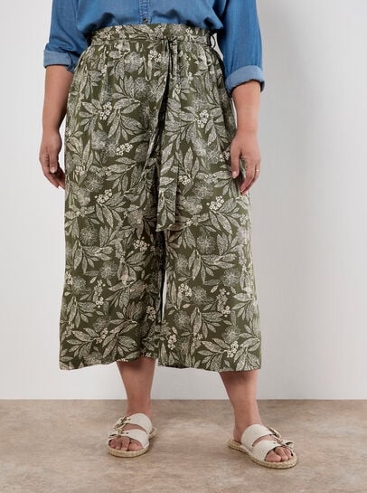 Batik Leaf Culotte Trousers