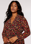 Curve Folk Floral Mini Dress, Orange, large