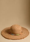 Wide Brim Straw Hat, Stone, large