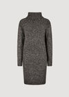Chunky Knit Jumper Mini Dress, Dark Grey - Charcoal, large