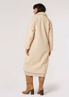 Longline Borg Teddy Coat, Stone, large