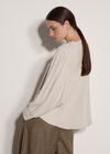 Soft Oversized Batwing Jumper, Stone, large