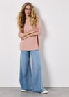 Pure Cotton Oversized Top, Pink, large