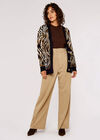Zebra Mirage Oversize Cardigan, Stone, large