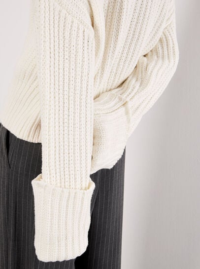 Chunky Knit Roll Neck Jumper
