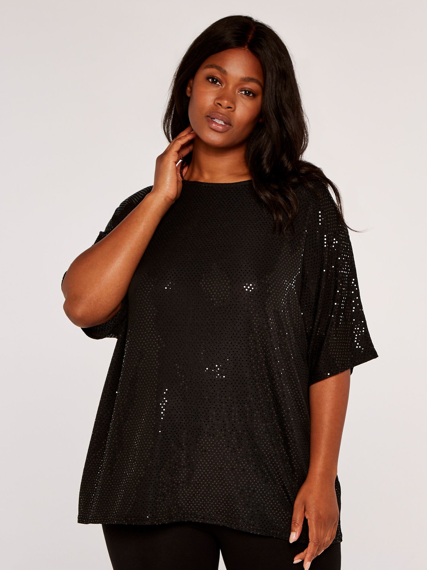 Black and gold shimmer top shop