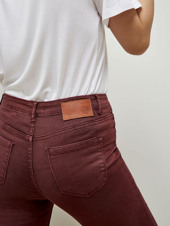 Sienna Skinny Fit Jeans, Burgundy, large