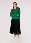 High Low Oversize Jumper, Green, large