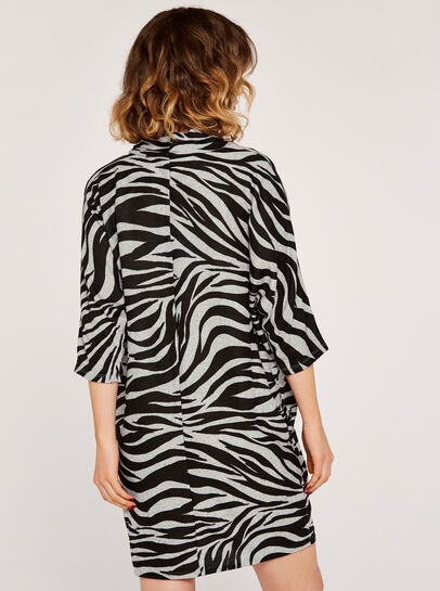 Zebra Cowl Neck Dress