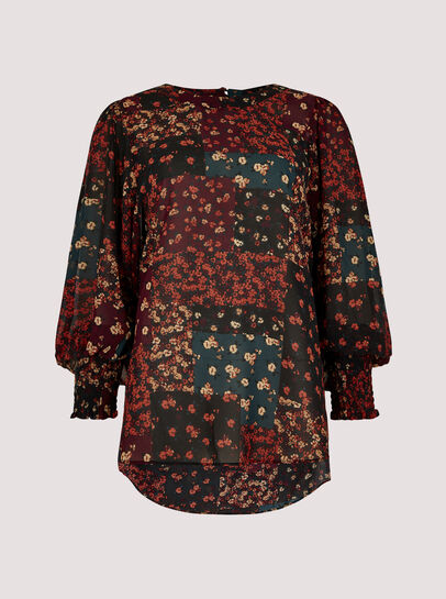 Patchwork Ditsy Floral Top