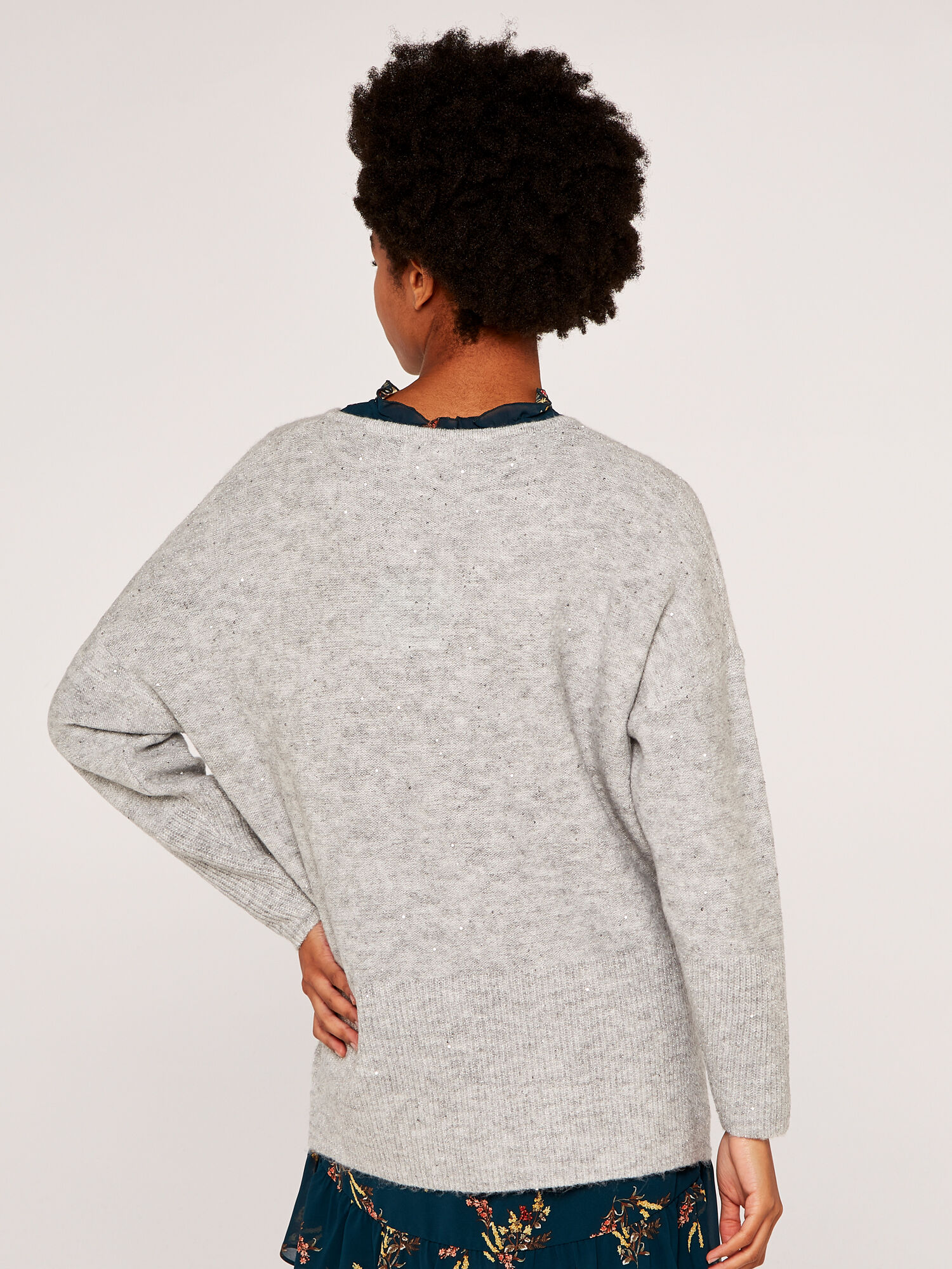 silver sequin jumper
