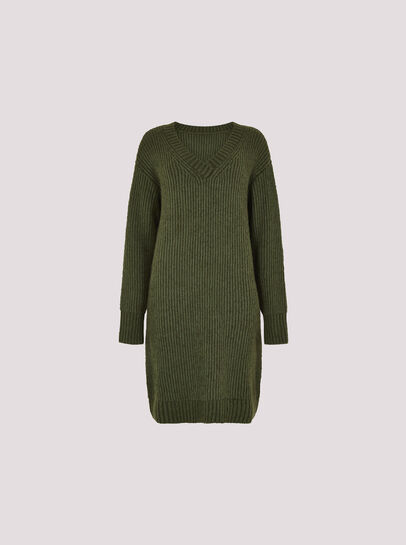 Ribbed Knit Jumper Mini Dress