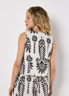 Double Tie Floral Top, Stone, large