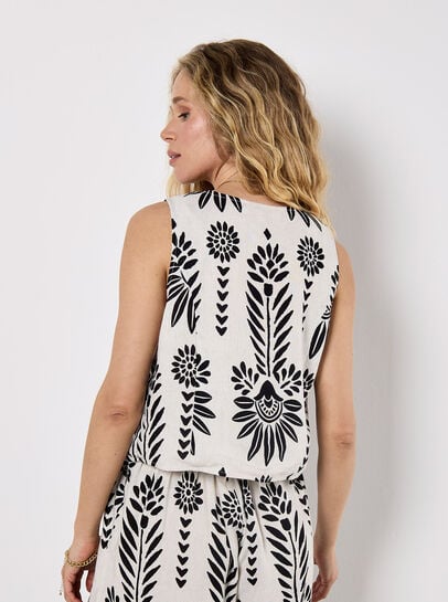 Double Tie Floral Top