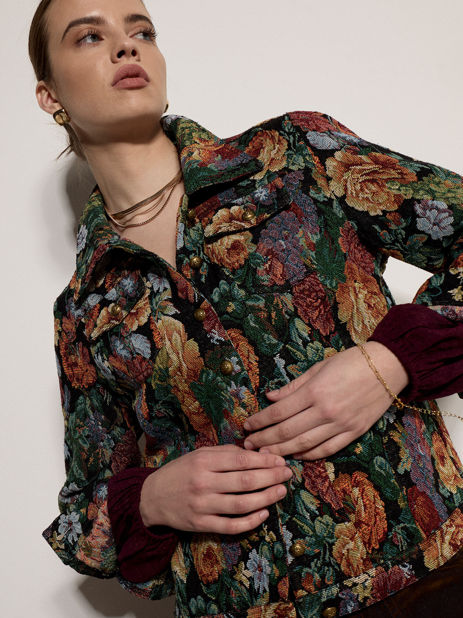 Floral Tapestry Jacket | Apricot Clothing