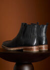 Leather Chelsea Boots, Black, large