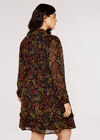 Curve Paisley Smock Dress, Black, large