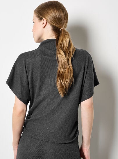 Soft Knit Side Ruched Top