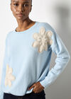 Crochet Daisies Lightweight Jumper, Blue, large
