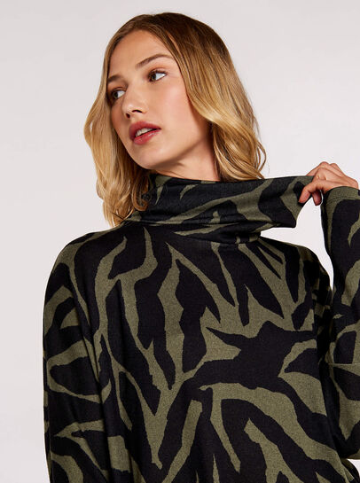 Zebra Print Oversized Tunic