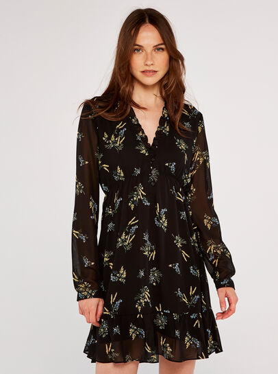 Floral Ruffle Mini Dress