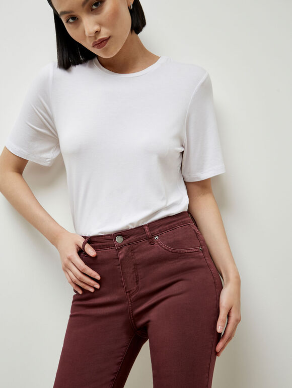 Sienna Skinny Fit Jeans, Burgundy, large