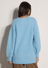 Soft Boucl&eacute; Oversized Long Jumper, Sky Blue, large