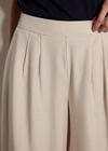 Slub Linen Wide-Leg Trousers, Stone, large
