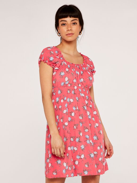 Robe de Milkmaid Rose Vintage, Corail, grande