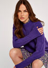 Pull en tricot torsadé, violet, grand