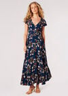 Robe mi-longue Blossom Bunches, Bleu, large